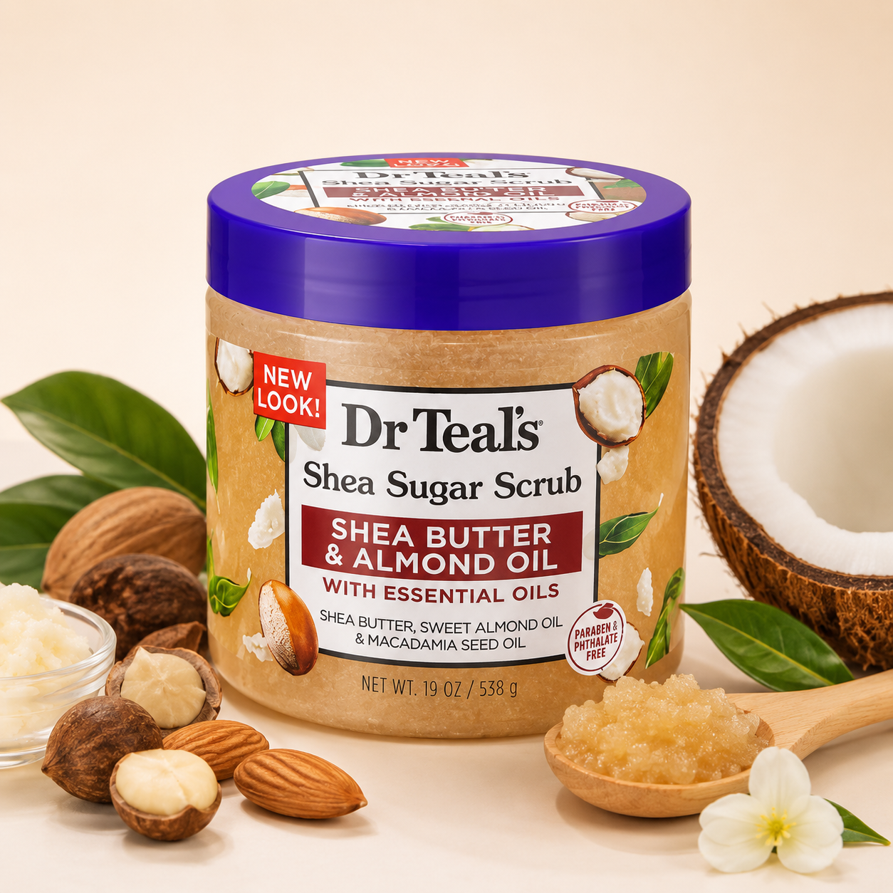 Dr Teal’s Shea Sugar Scrub – Shea Butter & Almond Oil